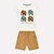 Conjunto Milon Camiseta e Bermuda Off White e Caramelo - Imagem 1