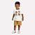 Conjunto Milon Camiseta e Bermuda Off White e Caramelo - Imagem 4