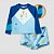 Conjunto Camiseta e Sunga Pingo Lelê Proteção UV50 Mar Azul - Imagem 1