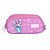 Estojo Triplo Luxcel Stitch Corações Rosa - Imagem 1