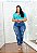 Calça Jeans Helix Plus Size Clochard Welleice Azul - Imagem 7