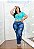 Calça Jeans Latitude Plus Size Flare Lauene Azul - Imagem 5