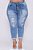 Calça Jeans Ane Plus Size Capri Eduarda Azul - Imagem 3