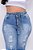 Calça Jeans Ane Plus Size Capri Eduarda Azul - Imagem 6