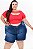 Bermuda Jeans Ciclista Ane Plus Size Rhauany Azul - Imagem 3