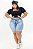 Bermuda Jeans Ciclista Ane Plus Size Sthelabriny Azul - Imagem 1