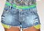 Shorts Jeans Boyfriend Rasgado com Cintos e Elastano - Imagem 1