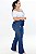 Calça Jeans Ane Plus Size Flare Djianny Azul - Imagem 2