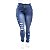 Calça Jeans Plus Size Azul Rasgadinha Cintura Alta Thomix - Imagem 1