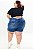 Shorts Jeans Ane Plus Size Disneli Azul - Imagem 3