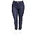 Calça Jeans Feminina Plus Size Hot Pants Escura Básica Cheris - Imagem 1