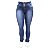 Calça Jeans Plus Size Feminina Azul Escura Helix Cintura Alta - Imagem 1