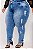 Calça Jeans Ane Plus Size Clochard Arisangela Azul - Imagem 4
