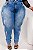 Calça Jeans Ane Plus Size Clochard Arisangela Azul - Imagem 3