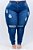 Calça Jeans Ane Plus Size Skinny Kayllen Azul - Imagem 4