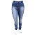 Calça Jeans Feminina Plus Size Azul Manchada Cheris com Lycra - Imagem 1