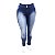 Calça Jeans Plus Size Feminina Azul Manchada Credencial com Lycra - Imagem 1