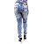 Calça Jeans Feminina Manchada Cós Largo Helix com Lycra - Imagem 1