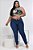 Calça Jeans Latitude Plus Size Skinny Belaine Azul - Imagem 3