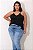 Calça Jeans Feminina Plus Size Manchada Hot Pants Cheris - Imagem 2