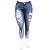 Calça Jeans Feminina Plus Size Rasgadinha Cropped Darlook - Imagem 1