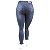 Calça Jeans Feminina Plus Size Rasgadinha Escura Cropped Darlook - Imagem 5