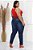 Calça Jeans Latitude Plus Size Skinny Fransielli Azul - Imagem 7