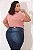 Calça Plus Size Jeans Feminina Rasgadinha Cintura Alta Cheris - Imagem 3