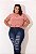 Calça Plus Size Jeans Feminina Rasgadinha Cintura Alta Cheris - Imagem 6