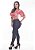 Calça Plus Size Jeans Feminina Escura Cintura Alta Thomix - Imagem 4