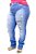 Calça Jeans Bokker Plus Size Reta Rasgada Jaquelin Azul - Imagem 1