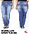 Calça Plus Size Jeans Hot Pants Rasgadinha Escura Bokker - Imagem 2