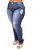 Calça Jeans Bokker Plus Size Reta Rasgada Marine Azul - Imagem 3