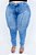 Calça Jeans Ane Plus Size Cigarrete Evellym Azul - Imagem 3