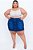 Shorts Saia Jeans Ane Plus Size Nadjamara Azul - Imagem 1