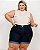 Shorts Meia Coxa Jeans Plus Size Malev - Imagem 6
