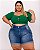 Shorts Meia Coxa Jeans Plus Size Verangela - Imagem 6