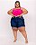 Shorts Meia Coxa Jeans Plus Size Kethelly - Imagem 1
