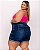 Shorts Meia Coxa Jeans Plus Size Kethelly - Imagem 3