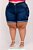 Shorts Meia Coxa Jeans Plus Size Kethelly - Imagem 1