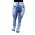 Calça Jeans Plus Size Feminina Manchada Credencial Cintura Alta - Imagem 2