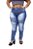 Calça Jeans Cheris Plus Size Skinny Maricelia Azul - Imagem 3