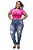 Calça Jeans Plus Size Feminina Rasgadinha Sawary Fabiola - Imagem 2