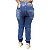 Calça Jeans Credencial Plus Size Skinny Rasgada Kawana Azul - Imagem 1