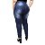 Calça Jeans Credencial Plus Size Skinny Rasgada Lilian Azul - Imagem 2