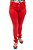 Calça Jeans Feminina Vermelha Duplo com Elastano Cós Alto - Imagem 1