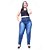 Calça Jeans Cheris Plus Size Skinny Hevilyn Azul - Imagem 2