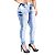 Calça Jeans Feminina Deerf Manchada Skinny Otavia Azul - Imagem 3