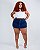 Short Saia Jeans Cargo Plus Size Izabell - Imagem 1