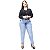 Calça Jeans Cheris Plus Size Skinny Manchada Julie Azul - Imagem 2